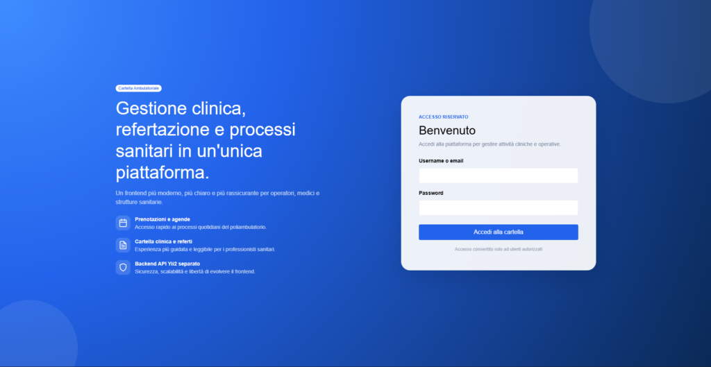 Accesso alla piattaforma — PatientBox